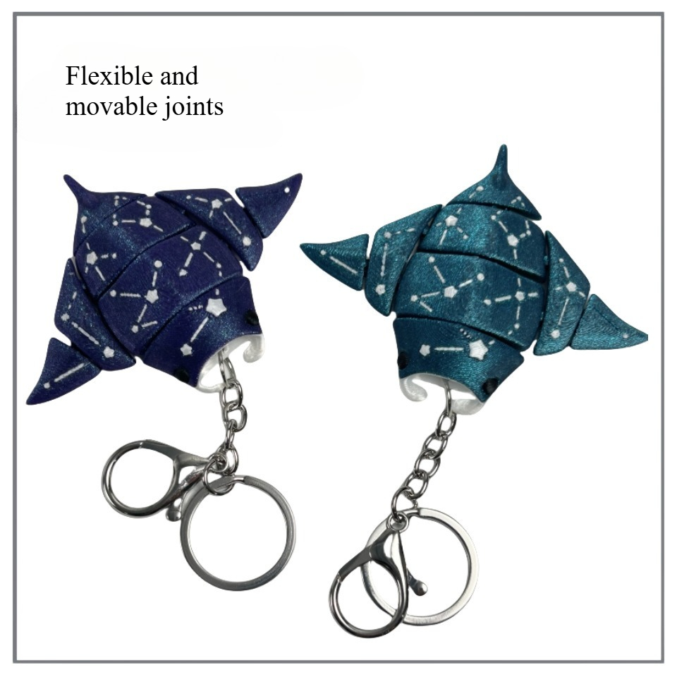 3D Printing Keychain - Multi-color 3D Printed Shark Popular Toy