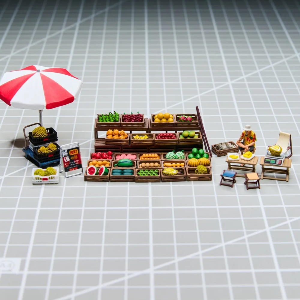 3D Printing Model Free - Kicarmod 1/64 Fruit Stand Model Kit