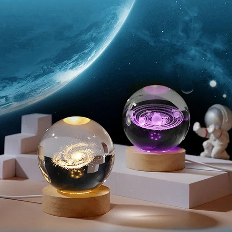 3D Printing Laser Cutting - 3D Crystal ball Crystal Planet Laser