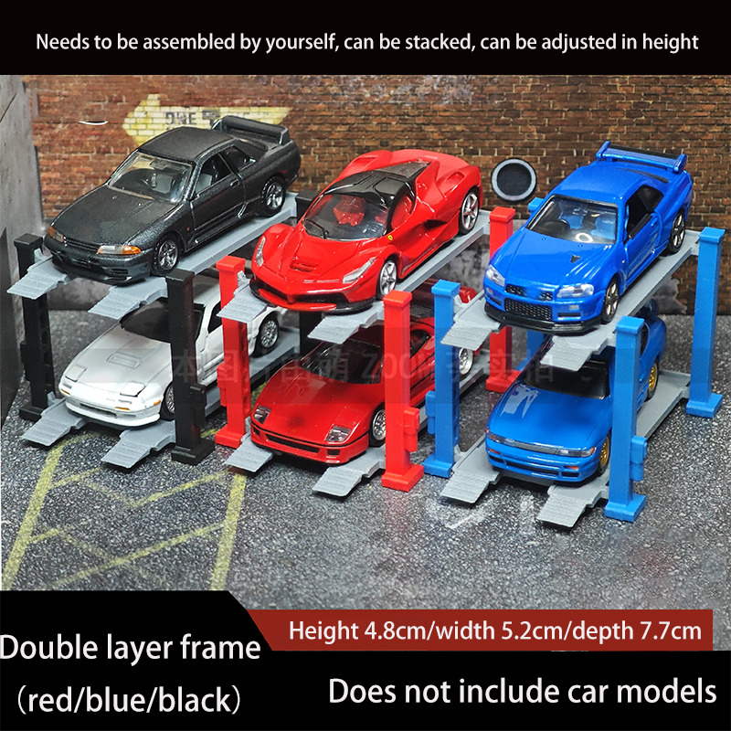 3D Printing Model Free - 1:64 Car Model Scene Double-layer Three-dimensional