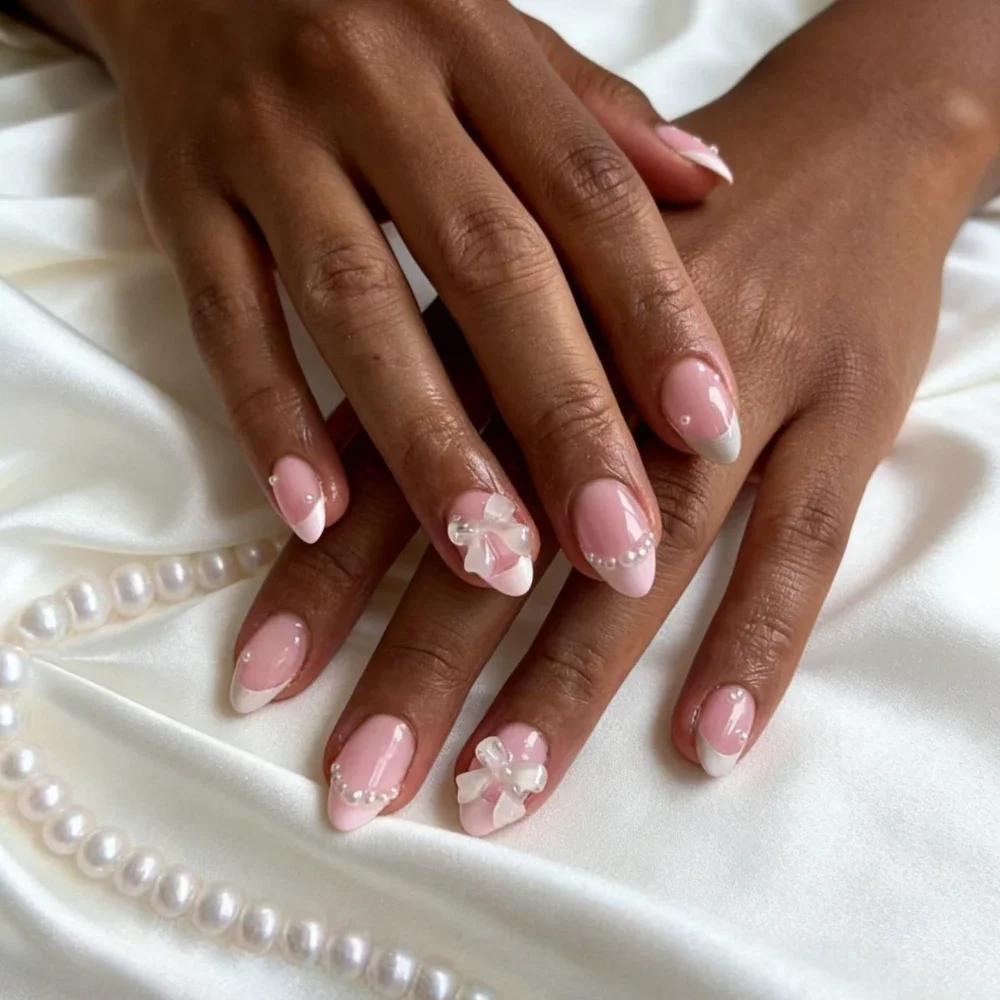3D Printing Ptc - 24Pcs Pink Print French Tips False