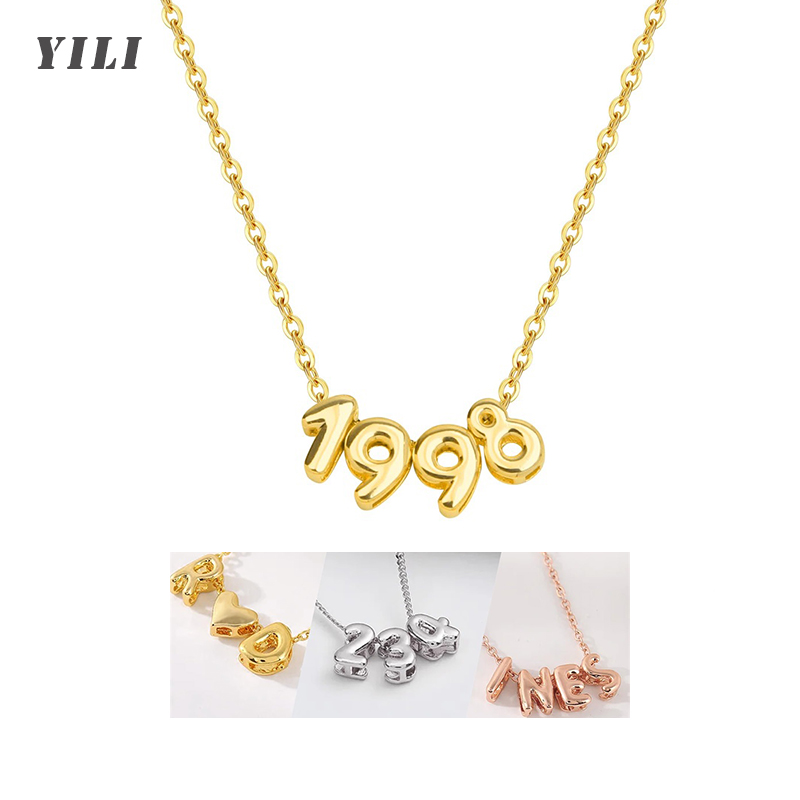 3D Printing Jewellery - Personalized 3D Bubble Letter Necklace Custom