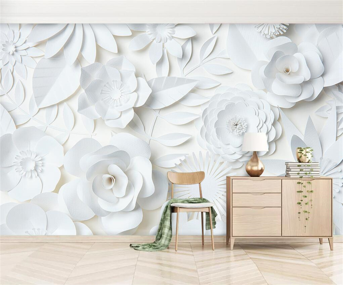 3D Printing Heat Resistant Material - Custom size mural 3d Wallpaper white