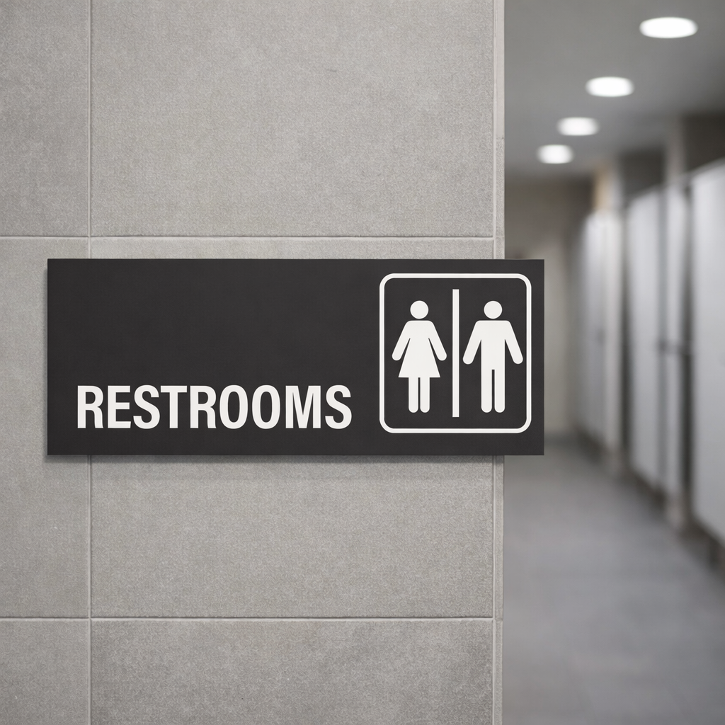 3D Printing Laser Cutting - Restrooms Personalized Laser Cut Acrylic House