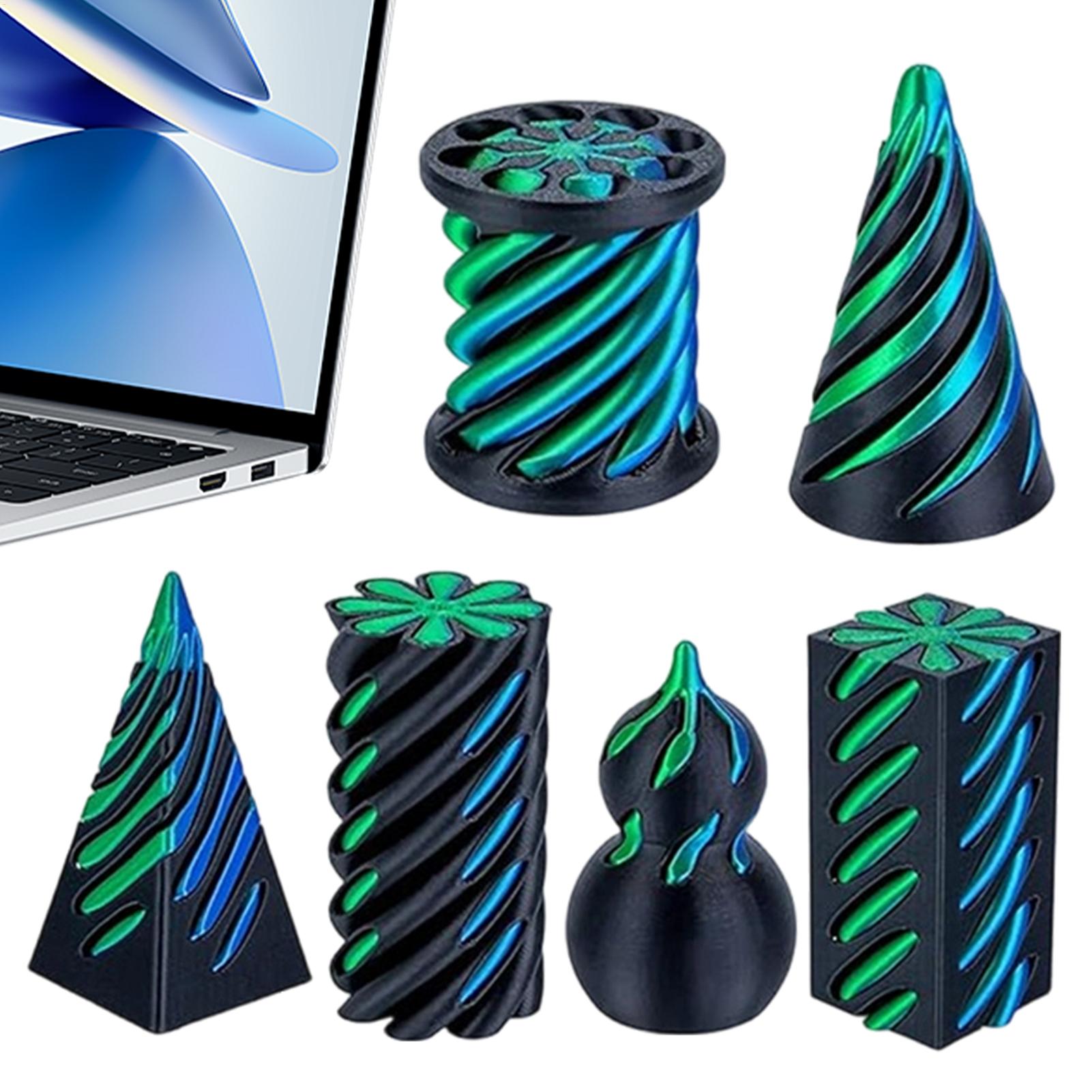 3D Printing Table - Spiral Cone Fidget Toy 6 Pieces