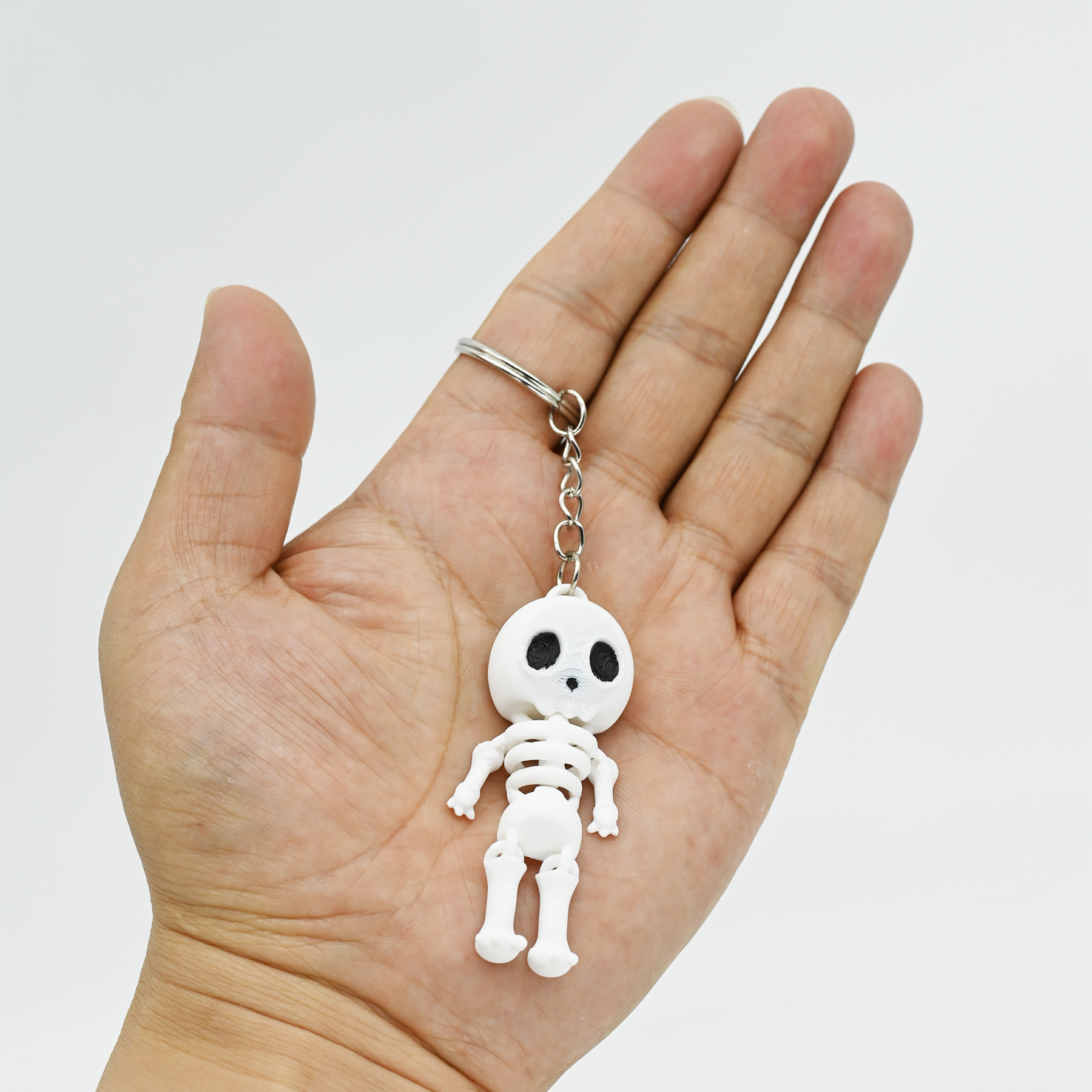 3D Printing Keychain - 3D printed skull doll multi-joint movable