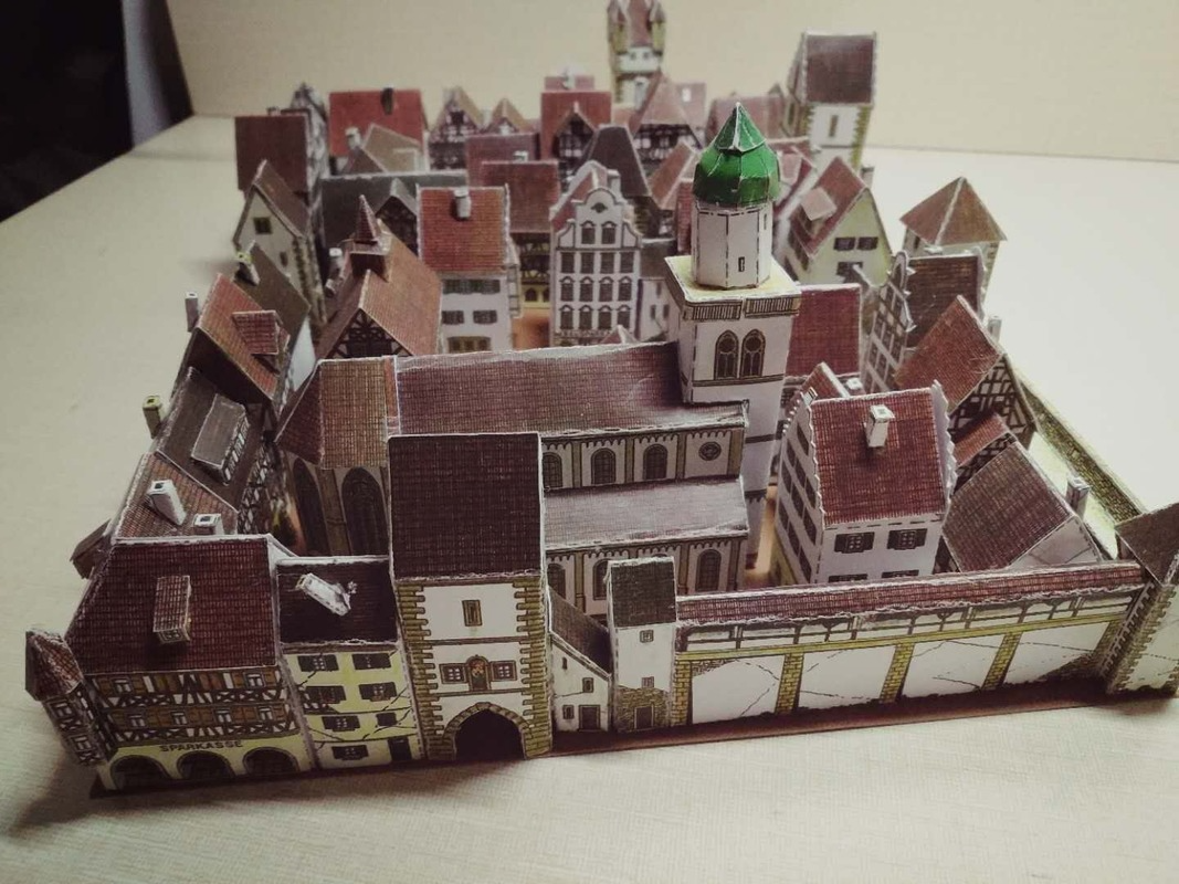 3D Printing Lego - Medieval Town Building 3D Paper Model