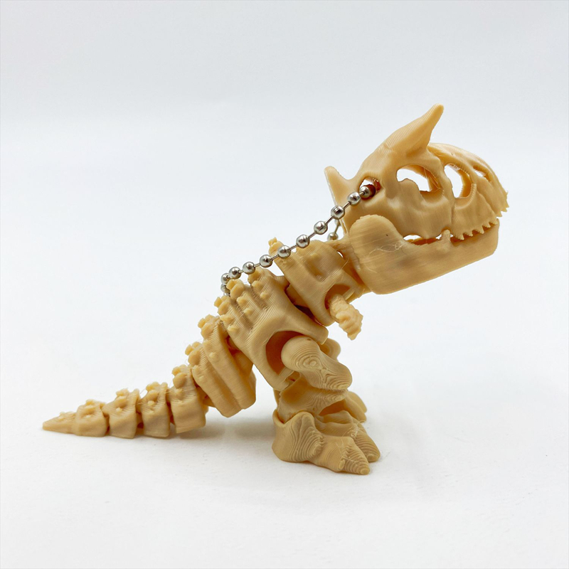 3D Printing Keychain - 3D Printed Skeleton Bull Horn Dragon