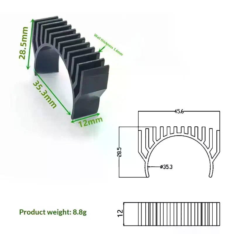 Durable Round Motor Cooling He - 3D Printing Result recension och pris