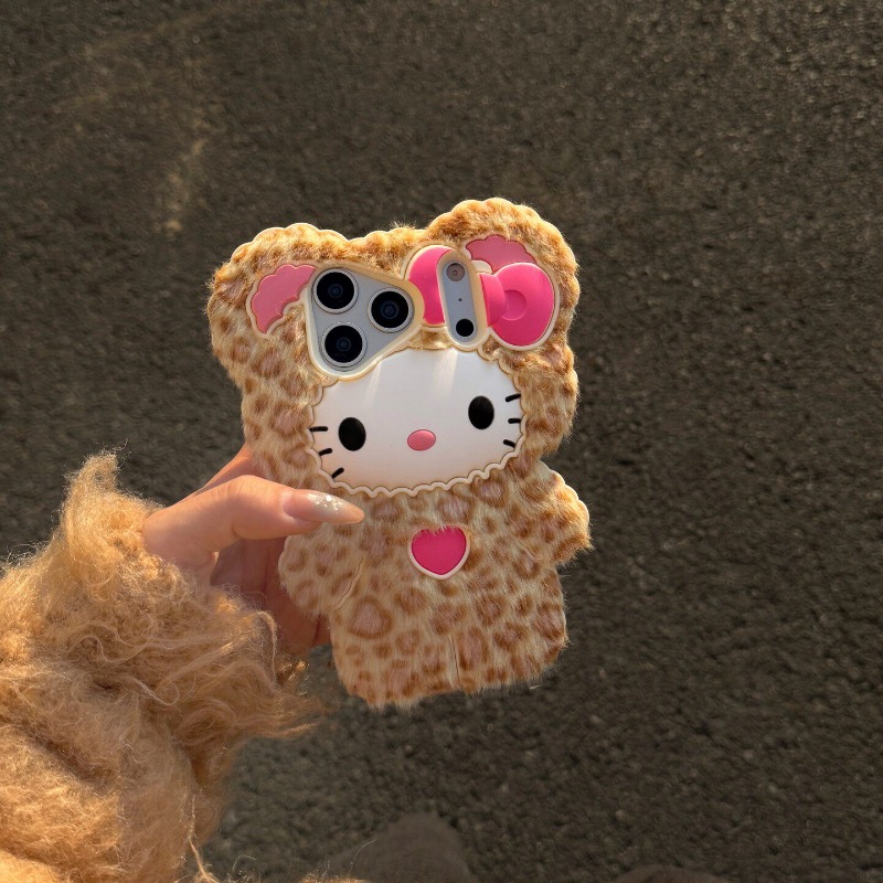 Cute 3D Hello Kitty Leopard Pl - 3D Printing Case recension och pris