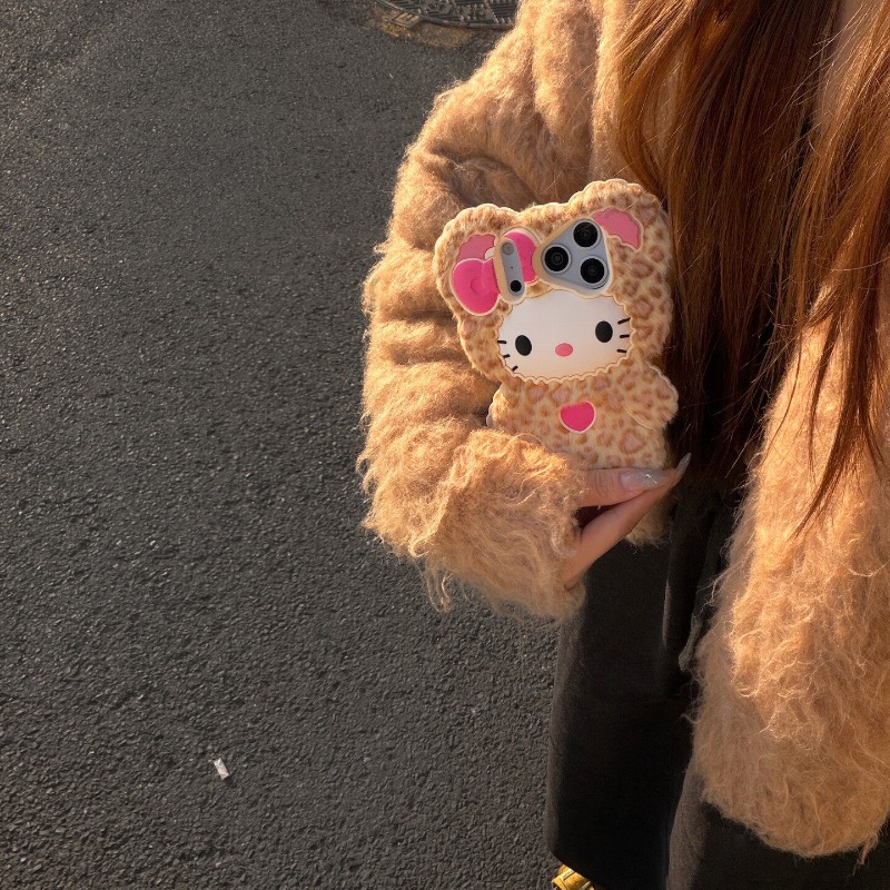 Cute 3D Hello Kitty Leopard Pl - 3D Printing Case recension och pris