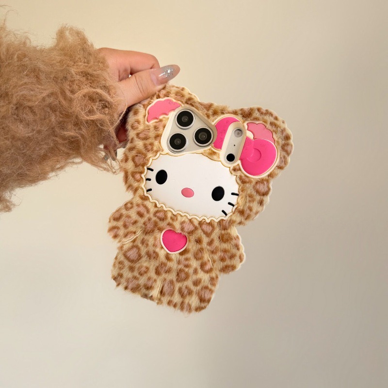 Cute 3D Hello Kitty Leopard Pl - 3D Printing Case recension och pris