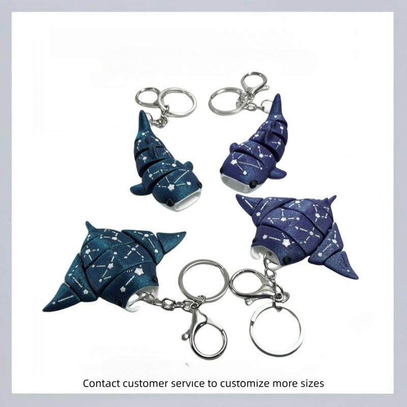 Multi-color 3D Printed Shark P - 3D Printing Keychain recension och pris