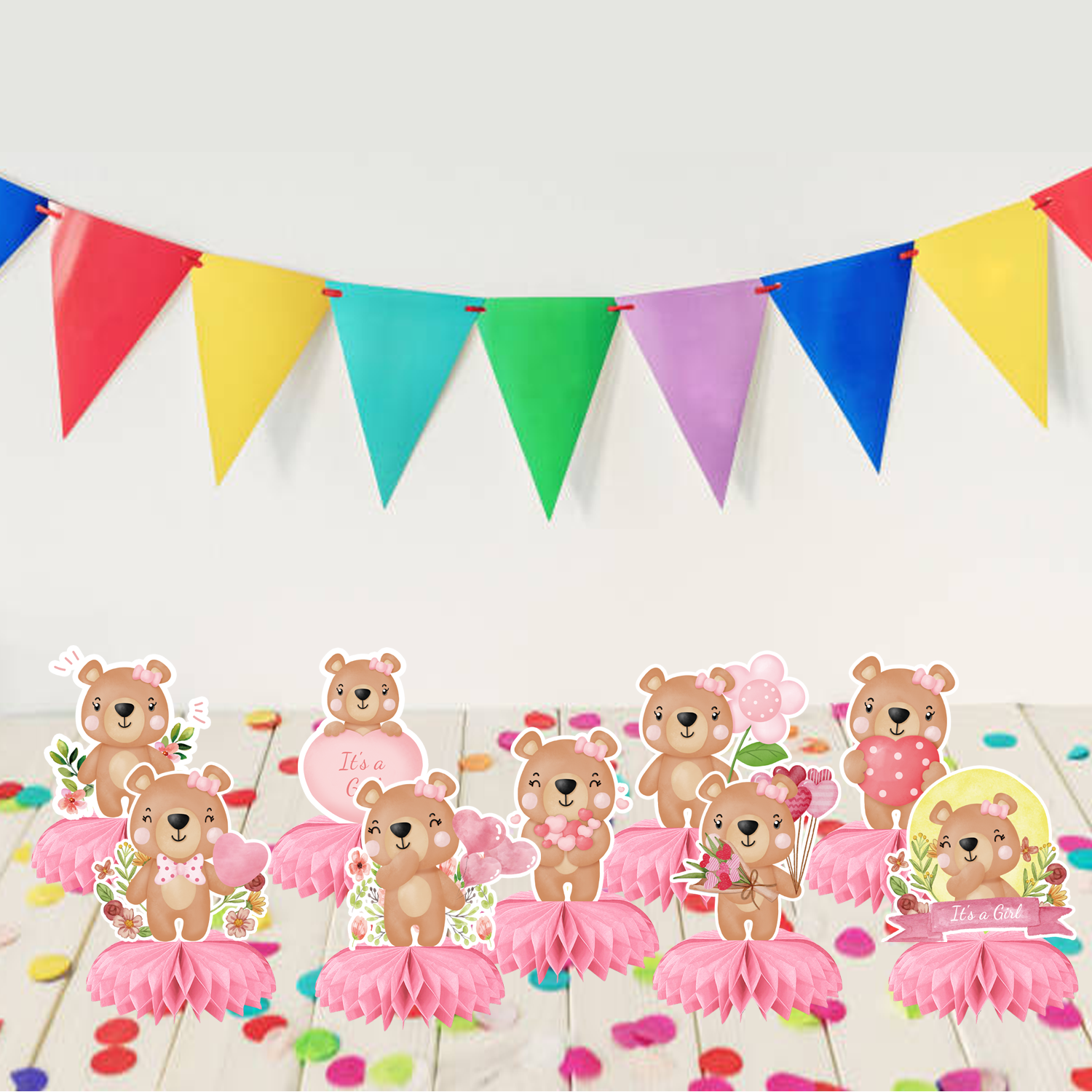 9Pcs Pink Bear 3D Honeycomb Ce - 3D Printing Table recension och pris