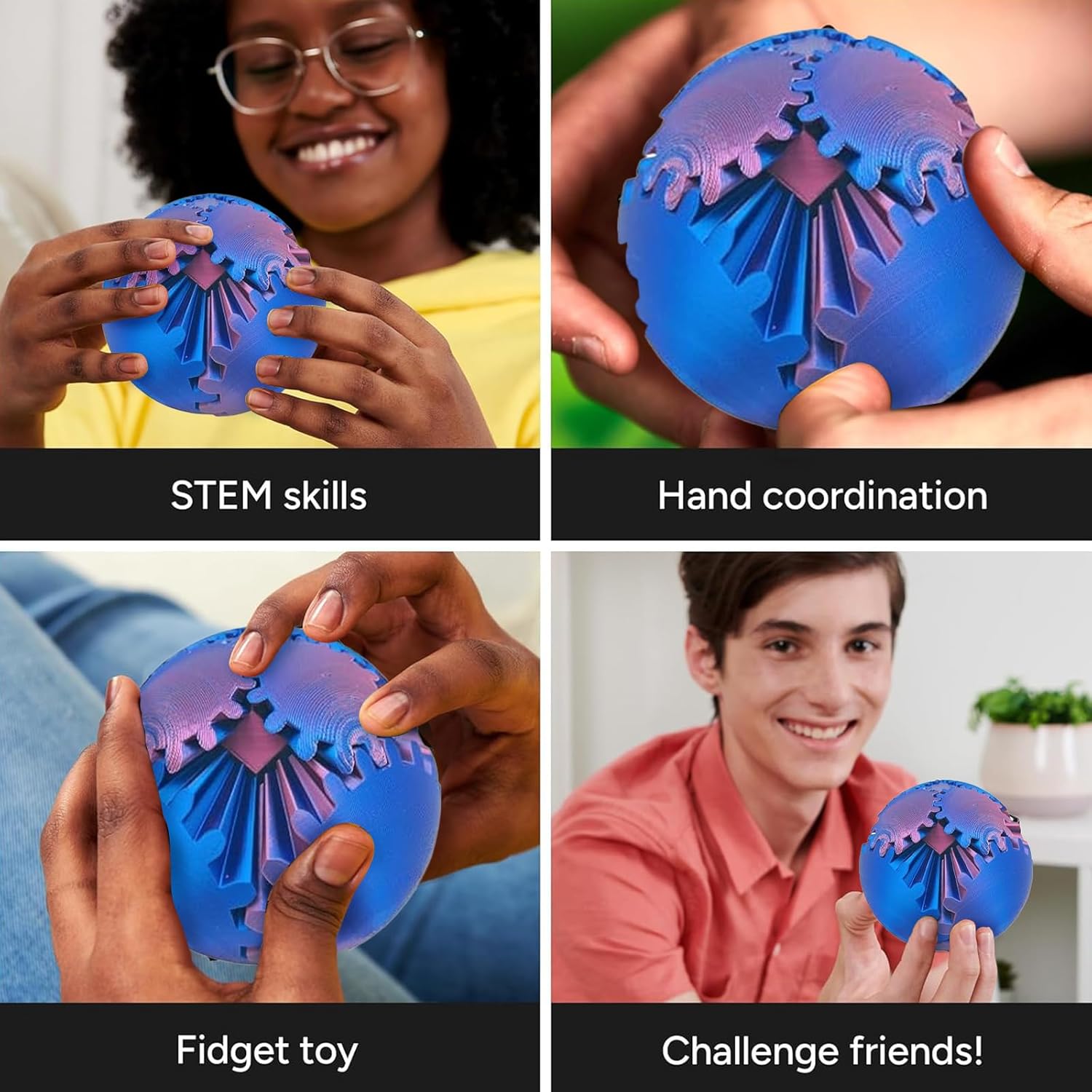 Gear Ball 3D Printed Fidget To - 3D Printing Table recension och pris
