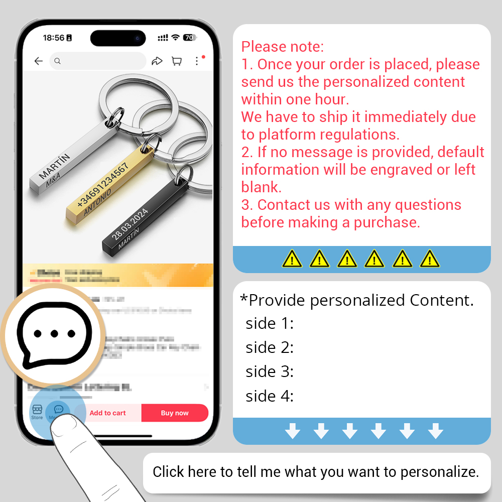 Stainless Steel Personalized K - 3D Printing Keychain recension och pris