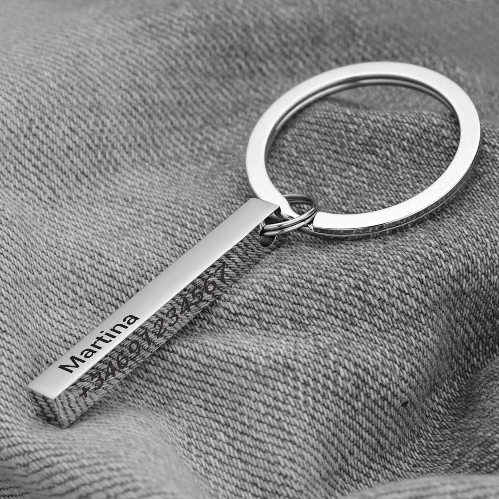 Stainless Steel Personalized K - 3D Printing Keychain recension och pris