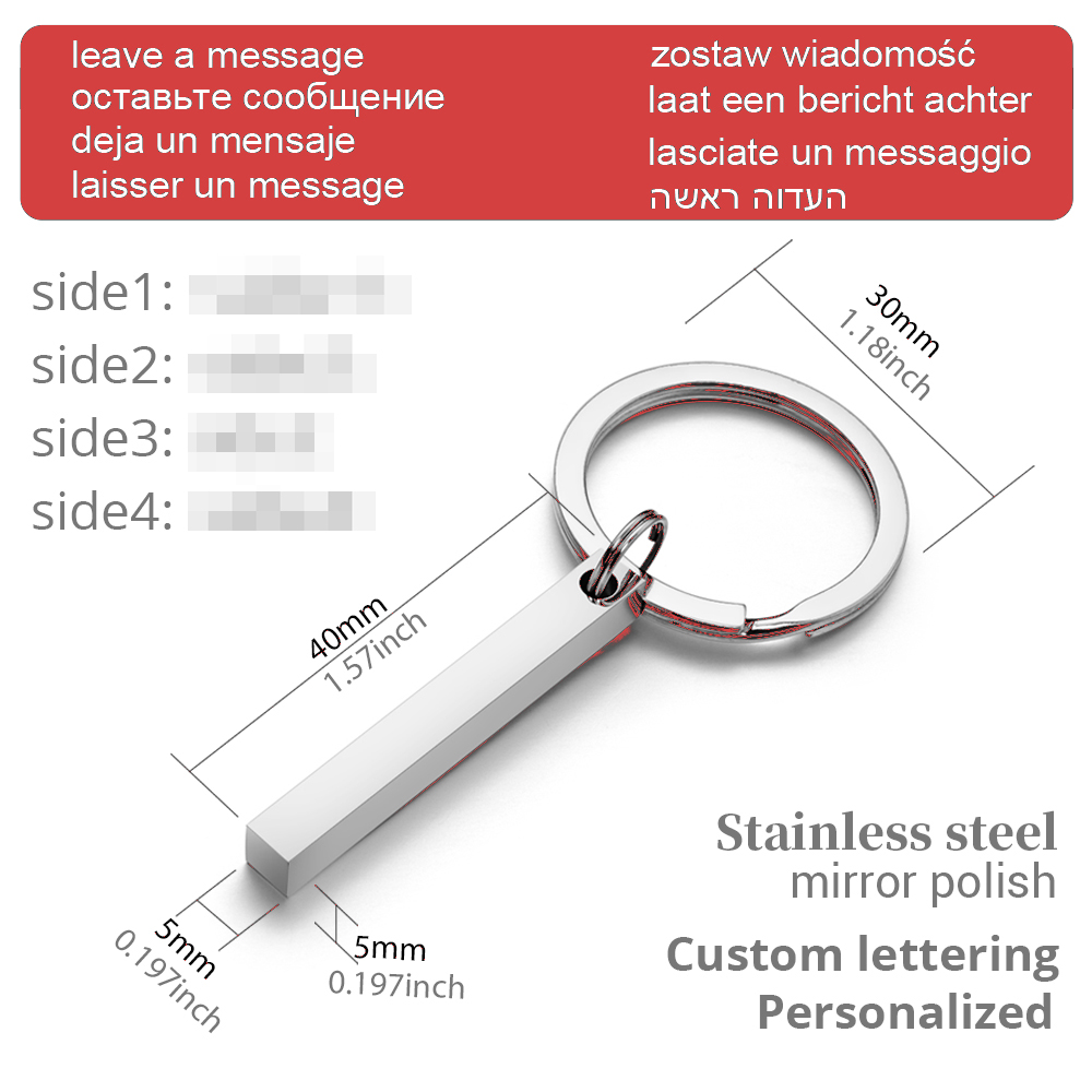 Stainless Steel Personalized K - 3D Printing Keychain recension och pris