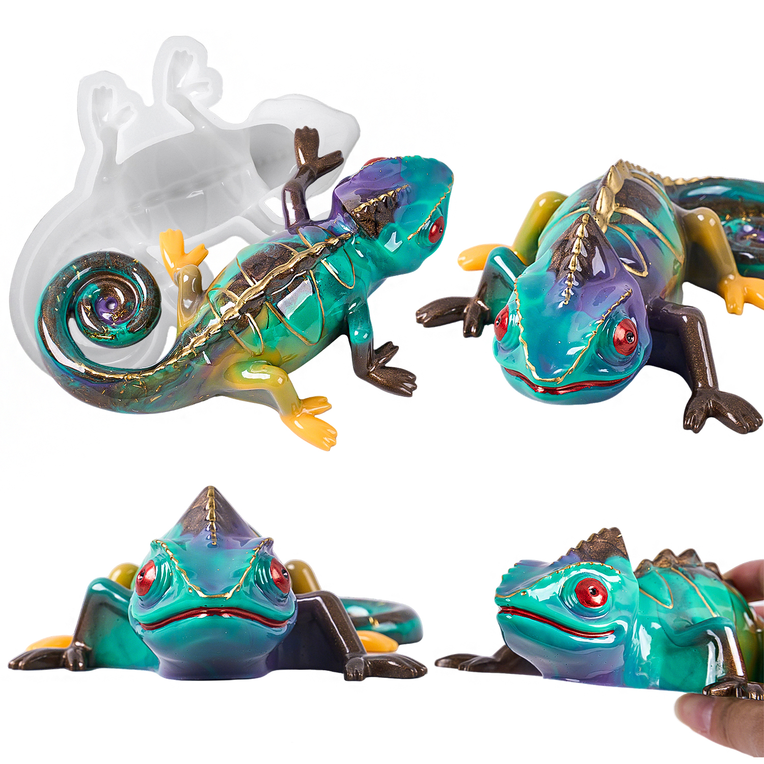 17cm 3D Chameleon Lizard Silic - 3D Printing Model Free recension och pris