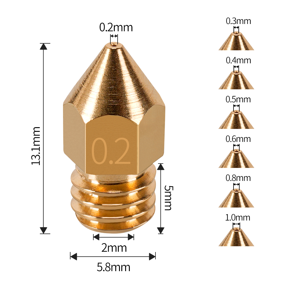 MK7 MK8 Nozzle 0.4mm 0.3mm 0.2 - 3D Printing Pdf recension och pris
