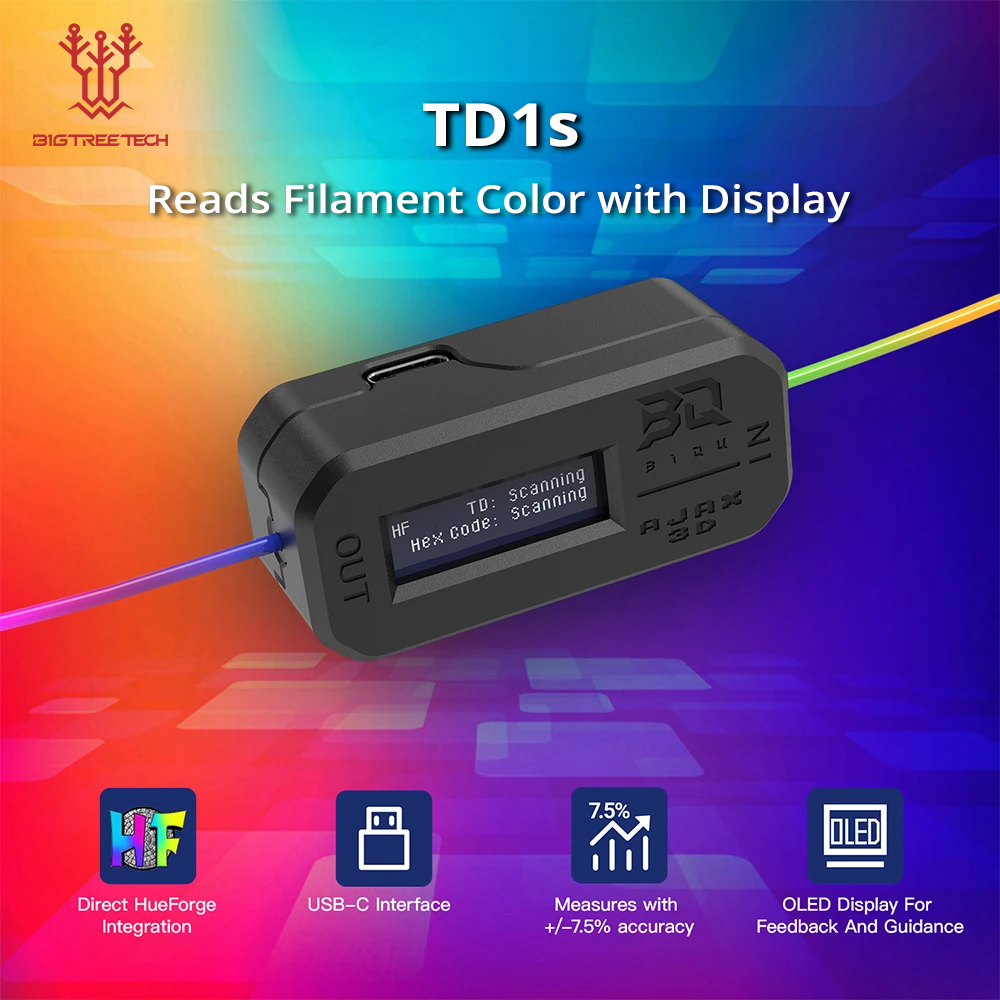 BIGTREETECH TD1s Reads Filamen - 3D Printing Pdf recension och pris
