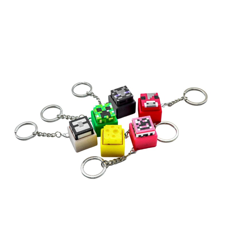 6pcs Hot 3D Printed Minecrafts - 3D Printing Keychain recension och pris