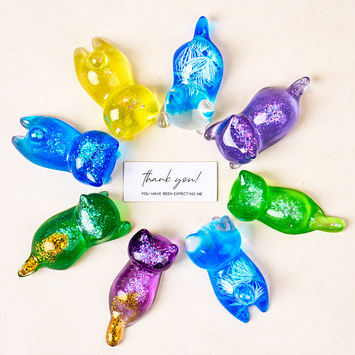 3D Cat Crystal Epoxy Resin Mol - 3D Printing Model Free recension och pris