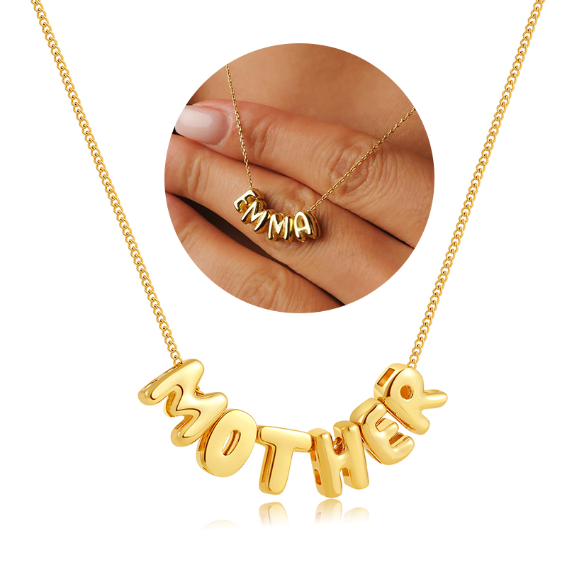 Bubble Letter Necklaces Custom - 3D Printing Jewellery recension och pris