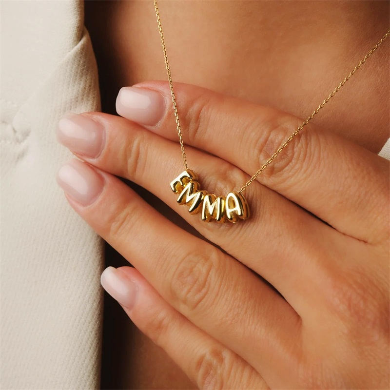 Bubble Letter Necklaces Custom - 3D Printing Jewellery recension och pris
