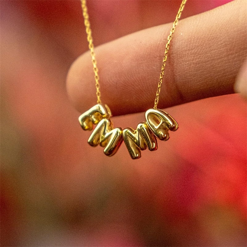 Bubble Letter Necklaces Custom - 3D Printing Jewellery recension och pris