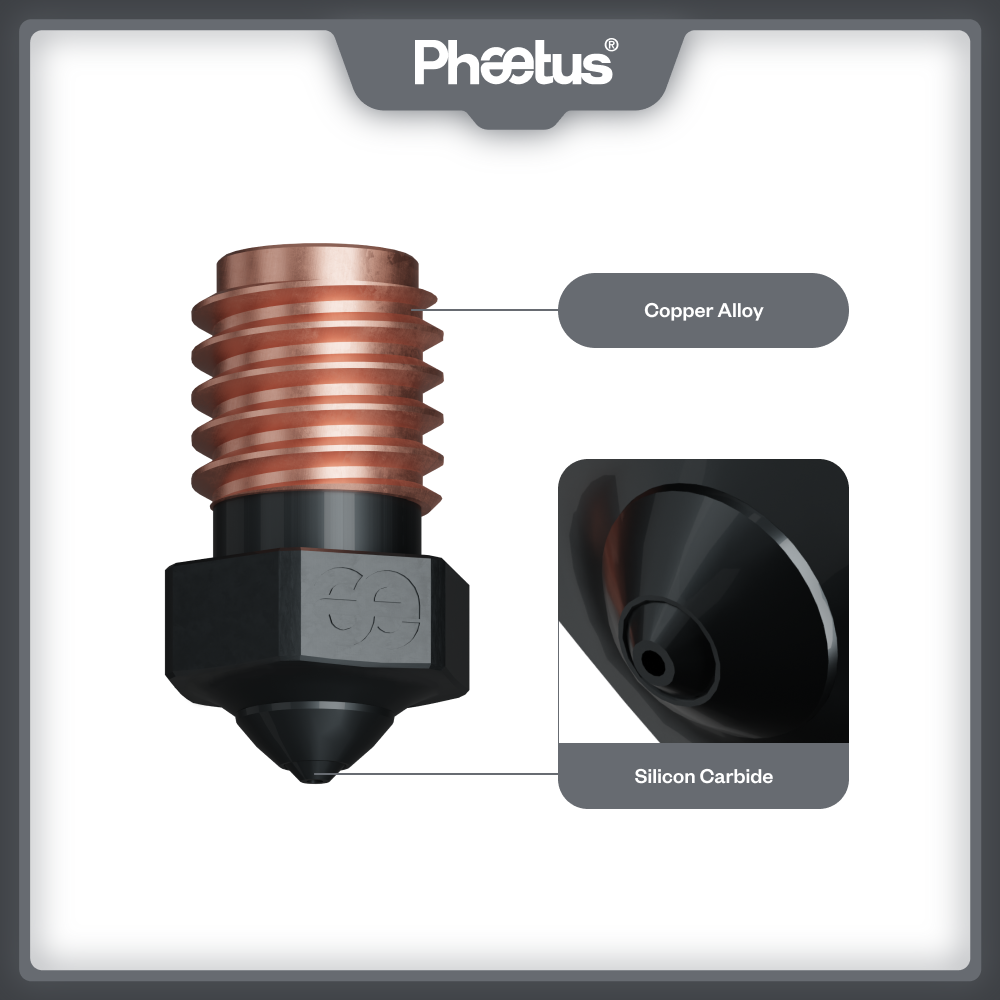Phaetus Silicon Carbide V6 Noz - 3D Printing News recension och pris