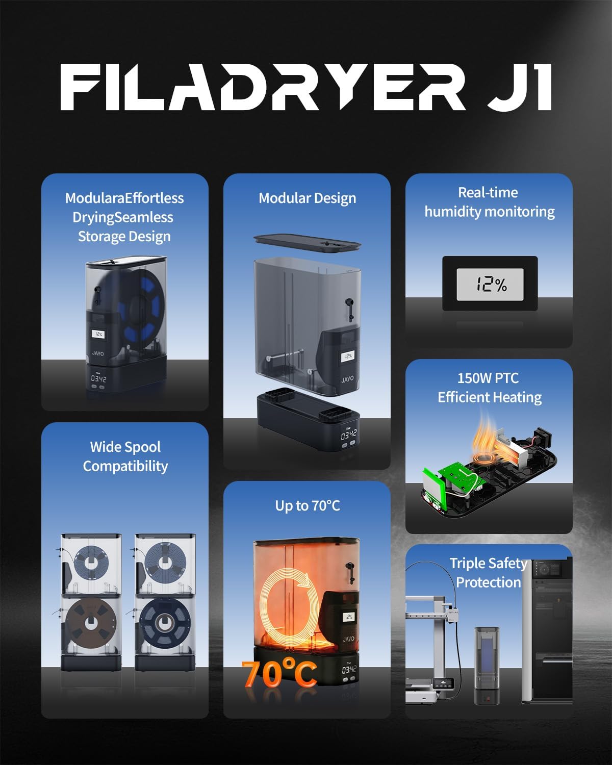 150W PTC Filament Dryer Box, S - 3D Printing Ptc recension och pris