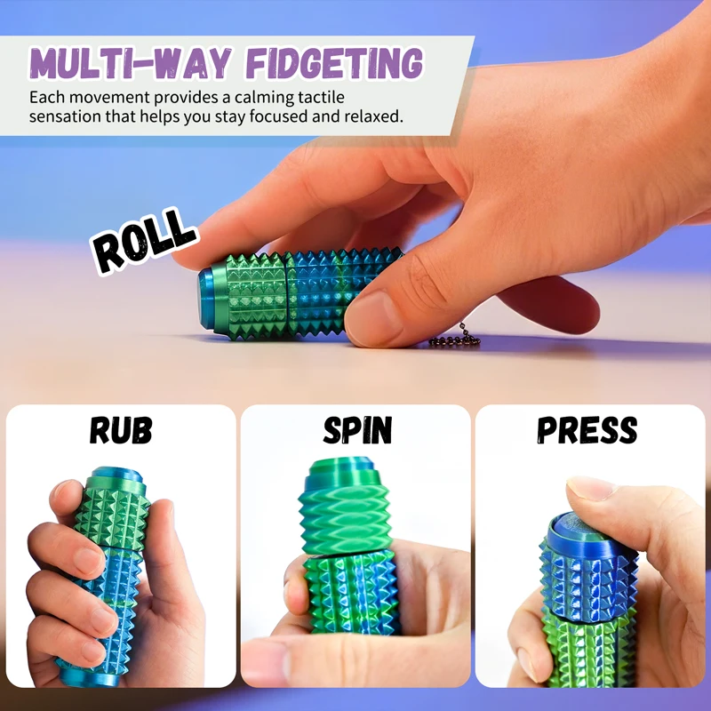 3D Printed Spiky Grippie Fidge - 3D Printing Keychain recension och pris
