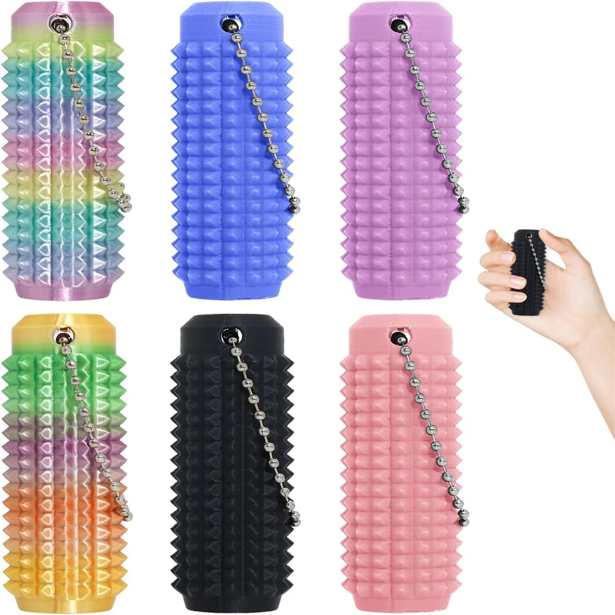 3D Printed Spiky Grippie Fidge - 3D Printing Keychain recension och pris