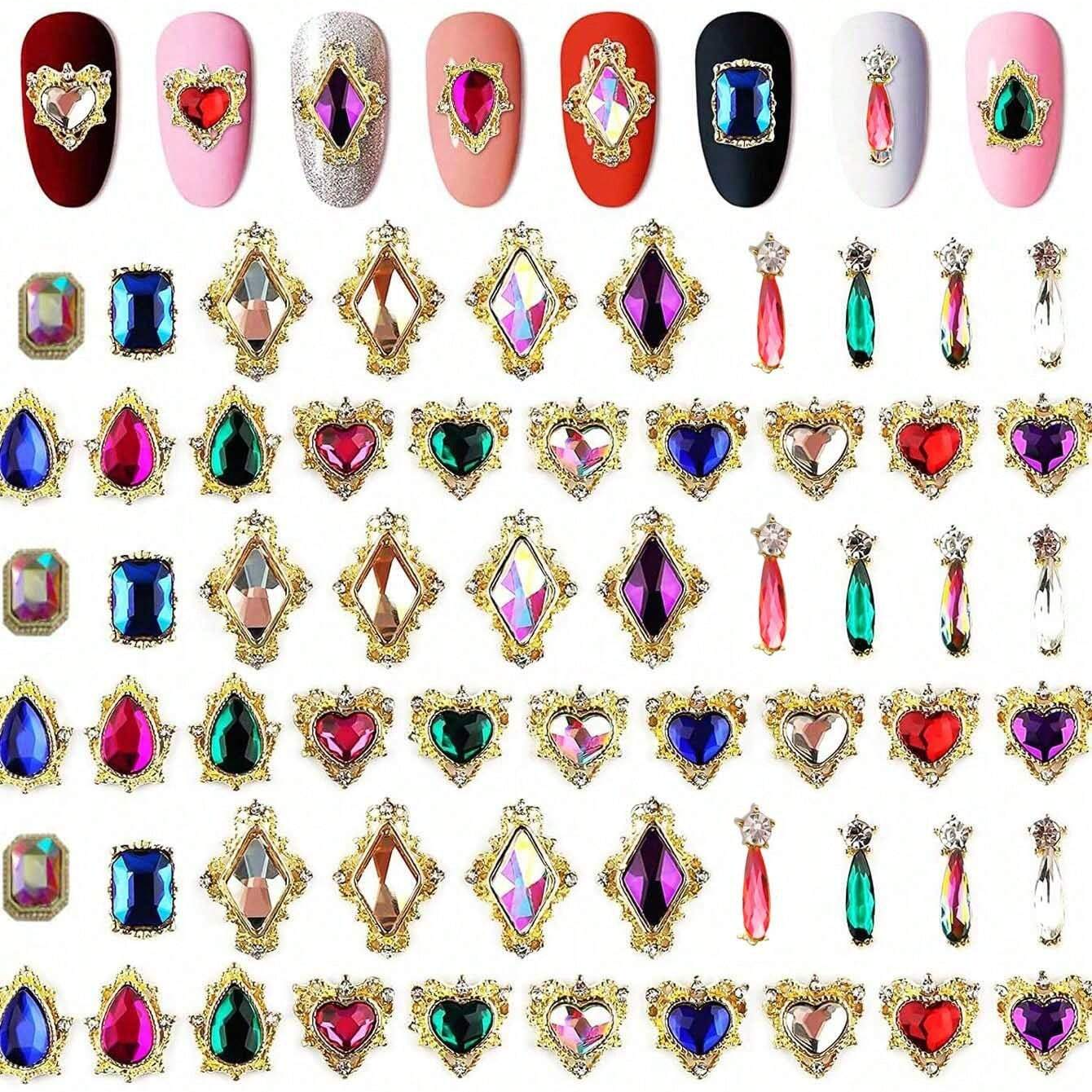 60PCS Mix Nail Art Rhinestones - 3D Printing Jewellery recension och pris