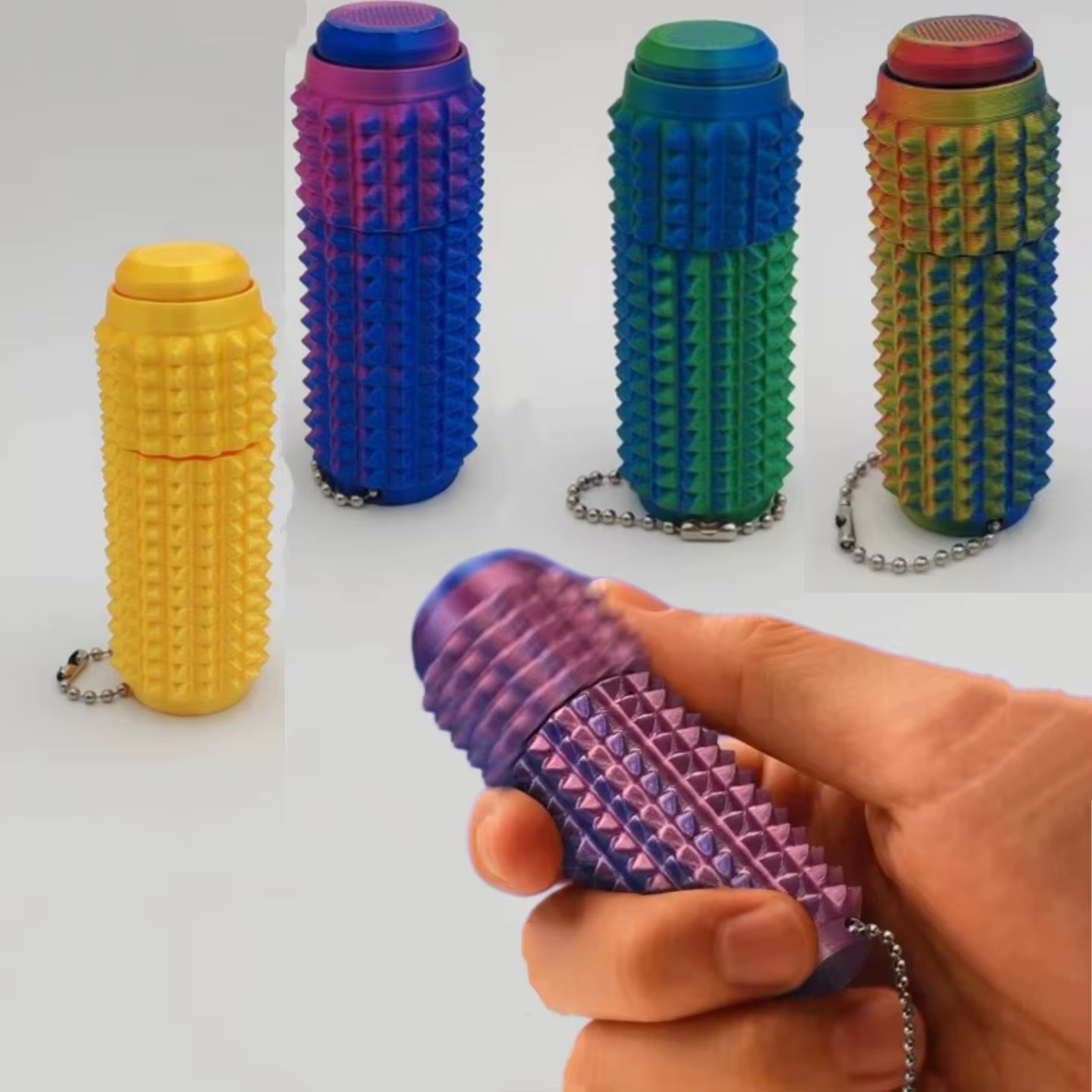 Funny 3D Printed Spiky Fidget  - 3D Printing Keychain recension och pris