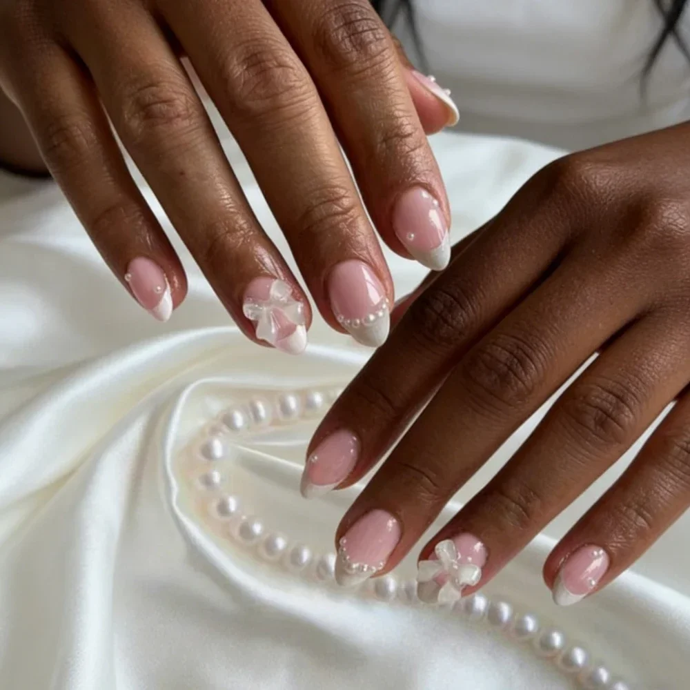 24Pcs Pink Print French Tips F - 3D Printing Ptc recension och pris