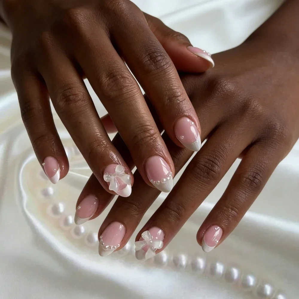 24Pcs Pink Print French Tips F - 3D Printing Ptc recension och pris