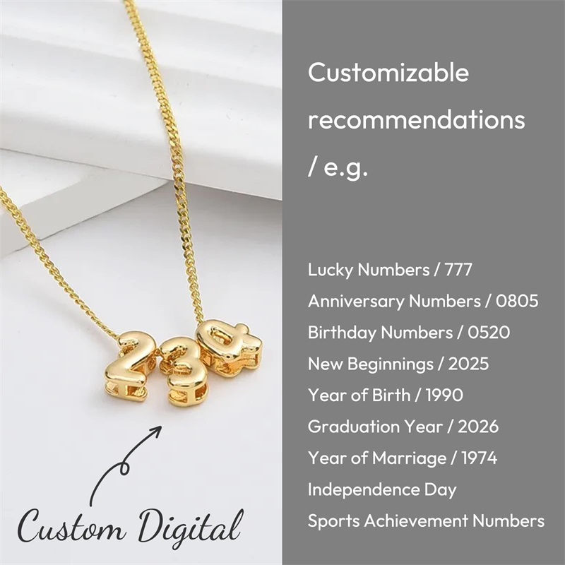 Personalized 3D Bubble Letter  - 3D Printing Jewellery recension och pris