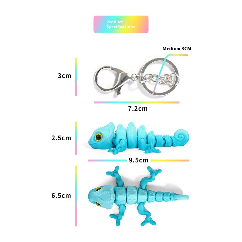 3D Printed Chameleon Keychain  - 3D Printing Keychain recension och pris