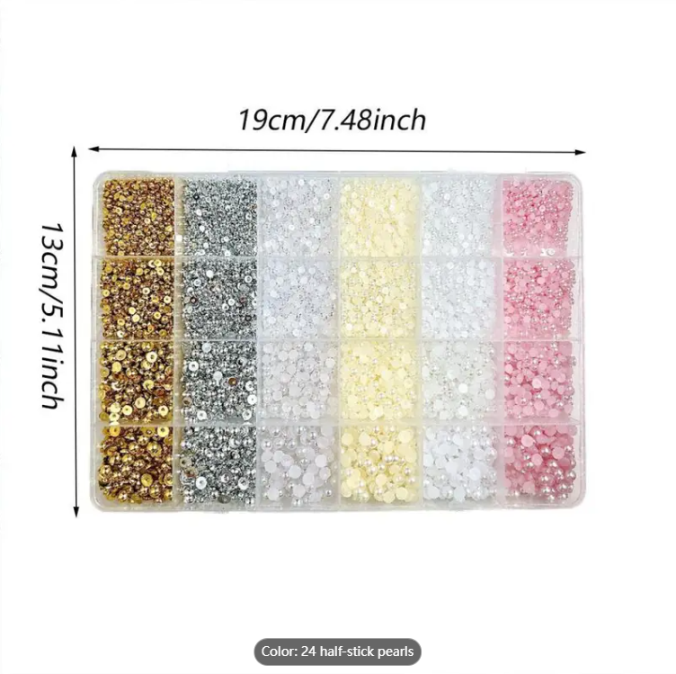 1Box 3800pcs 3D Flatback Pearl - 3D Printing Jewellery recension och pris