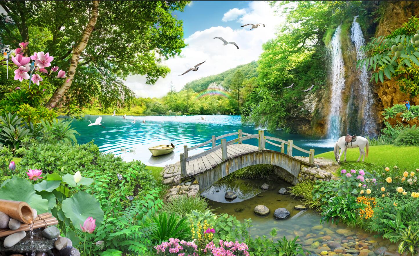 Custom Waterfall Mural 3D Self - 3D Printing Heat Resistant Material recension och pris