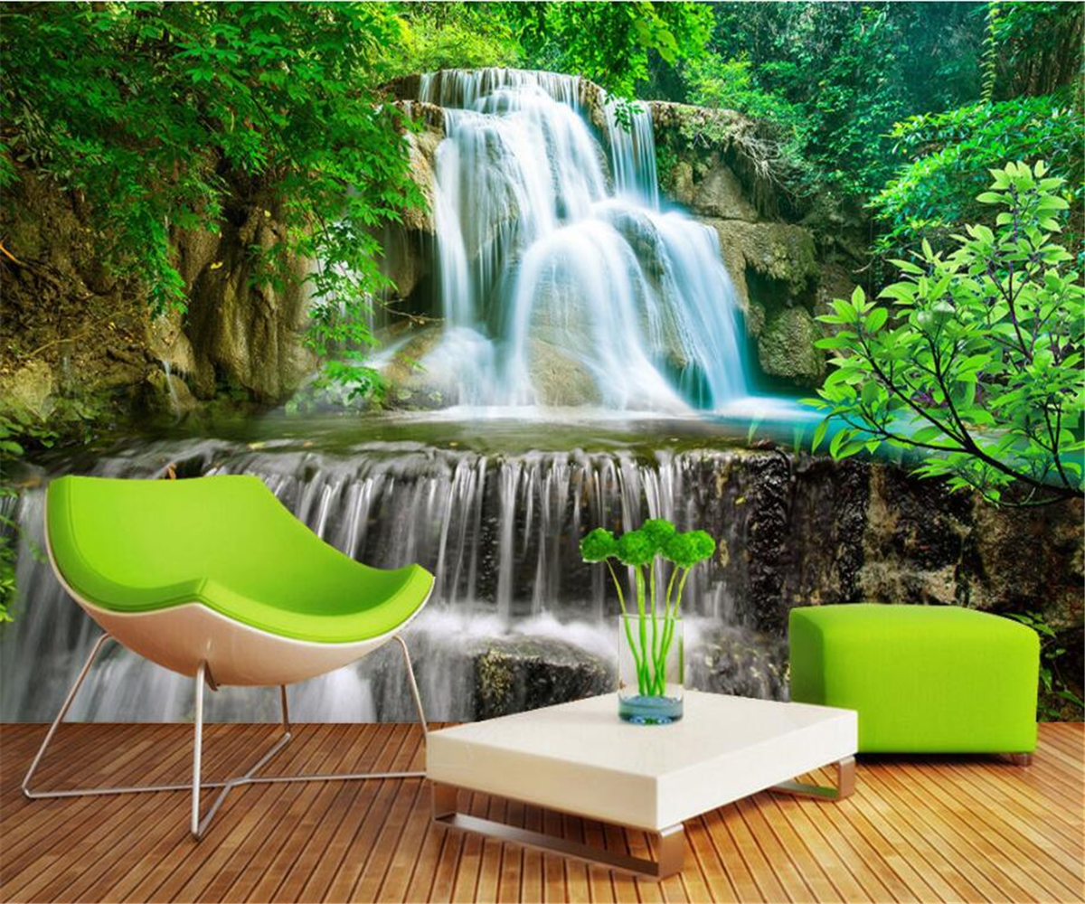 Custom Waterfall Mural 3D Self - 3D Printing Heat Resistant Material recension och pris
