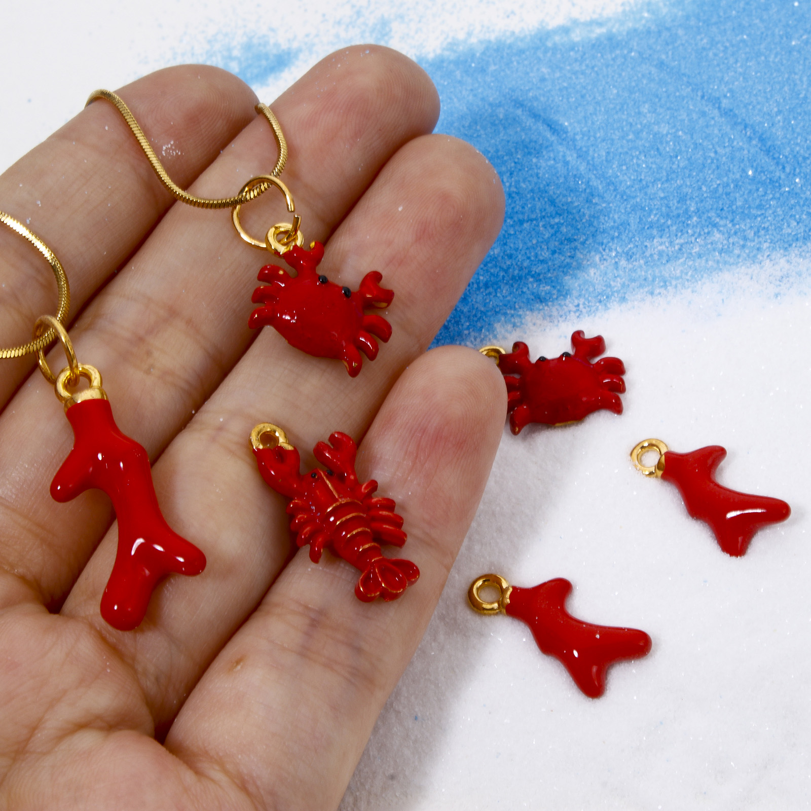 10 PCs Zinc Based Alloy Ocean  - 3D Printing Jewellery recension och pris