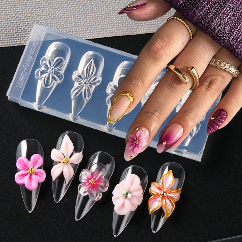 1pc 3D Spring Flower Nail Sili - 3D Printing Ptc recension och pris