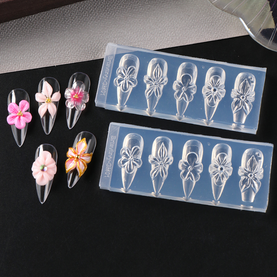 1pc 3D Spring Flower Nail Sili - 3D Printing Ptc recension och pris