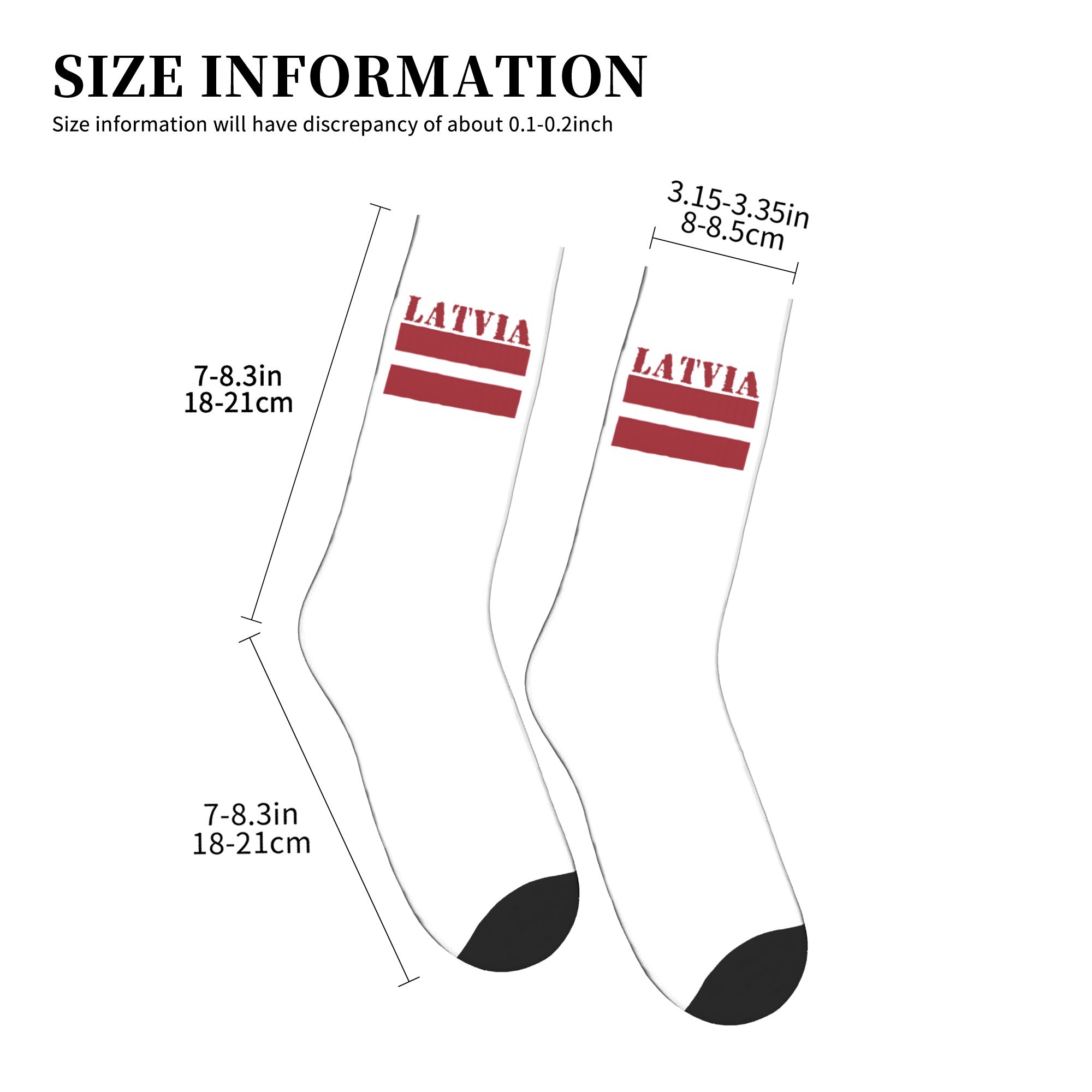 Cool Latvia Flag Socks Women M - 3D Printing Youtube recension och pris