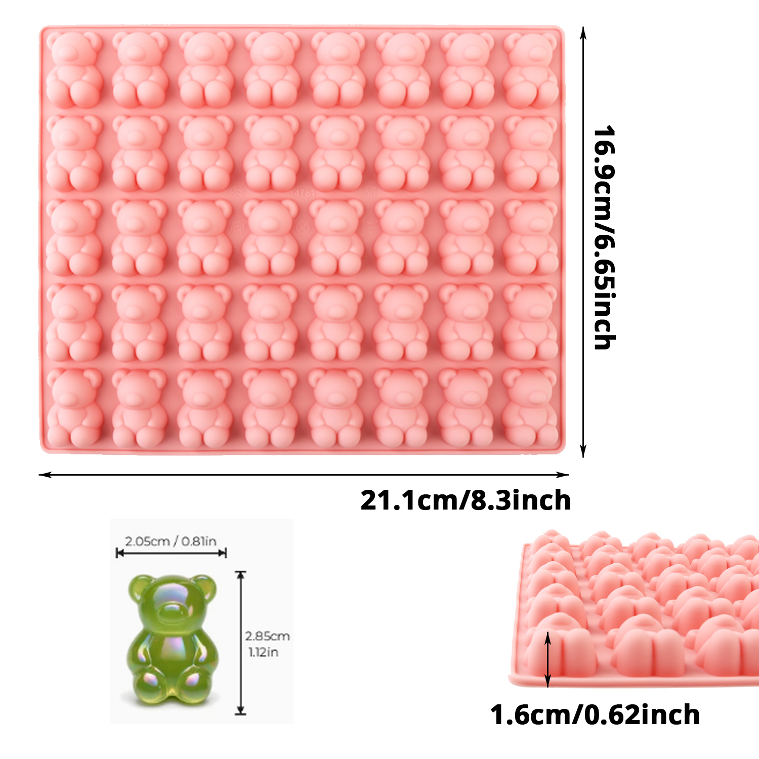 40-Piece Bear-Shaped Silicone  - 3D Printing Model Free recension och pris