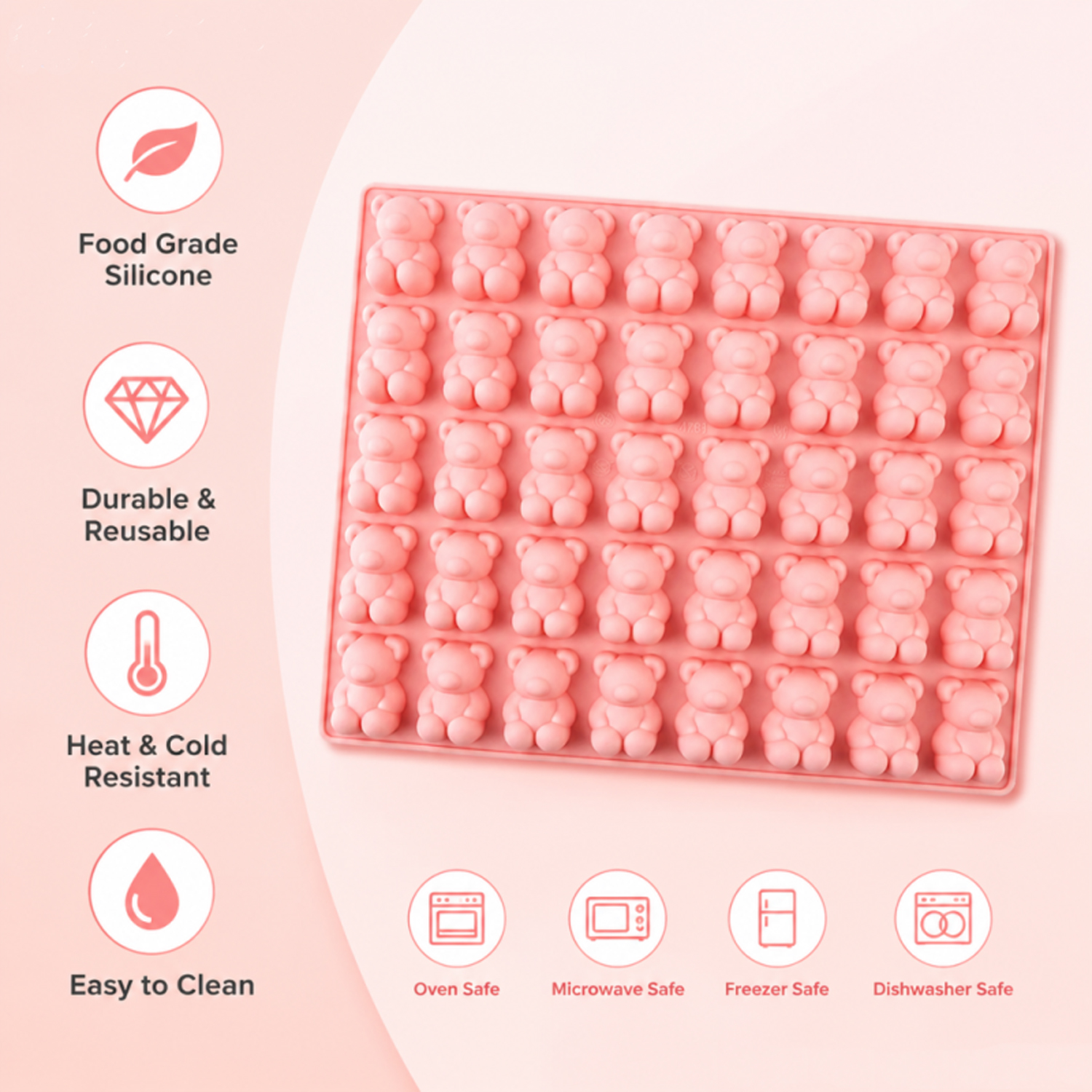 40-Piece Bear-Shaped Silicone  - 3D Printing Model Free recension och pris