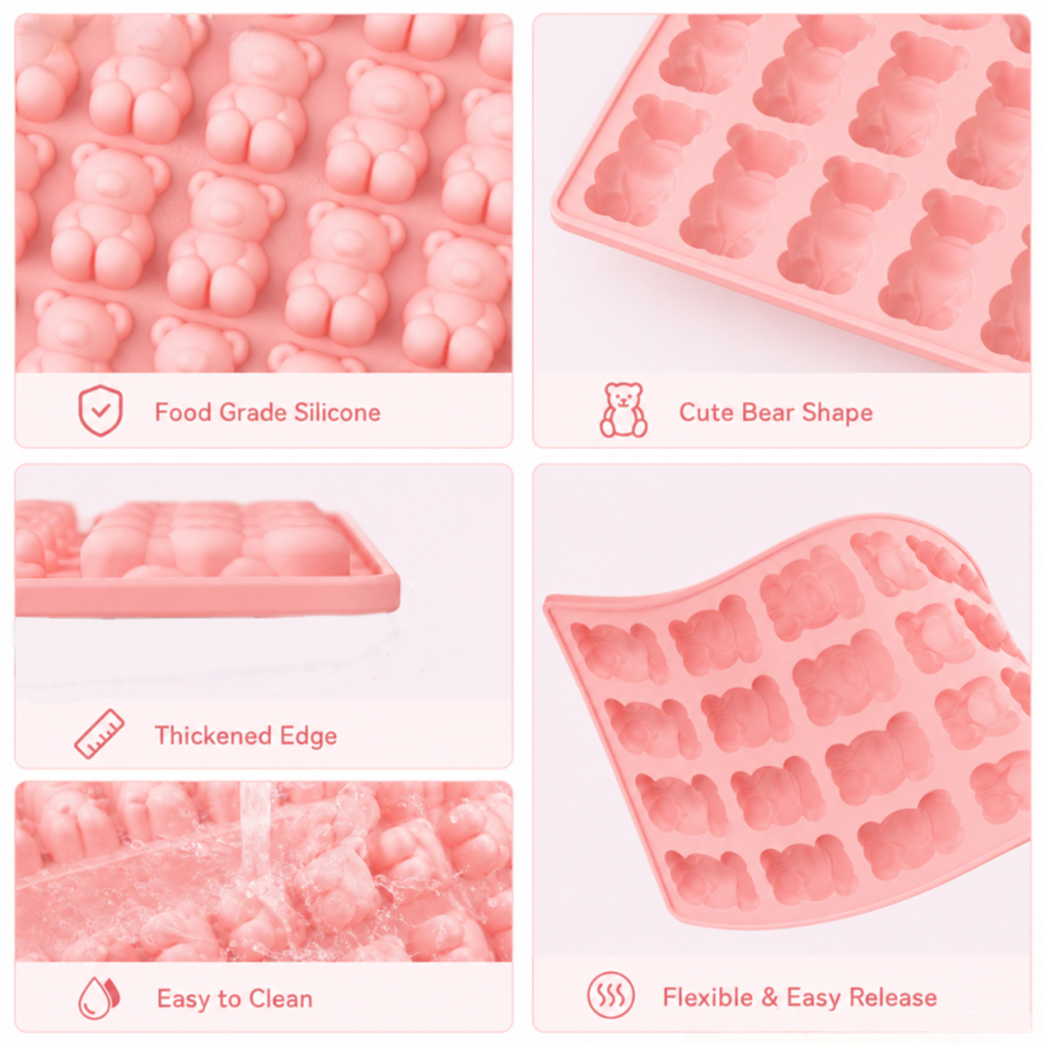 40-Piece Bear-Shaped Silicone  - 3D Printing Model Free recension och pris